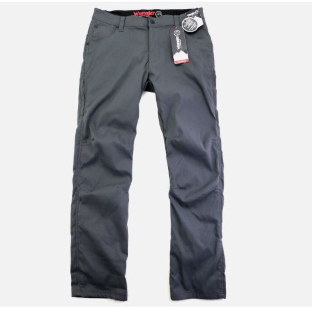 Wrangler ATG Men's W38 L30 Fleece Lined Pants Dark Grey Water Repellent Warm New